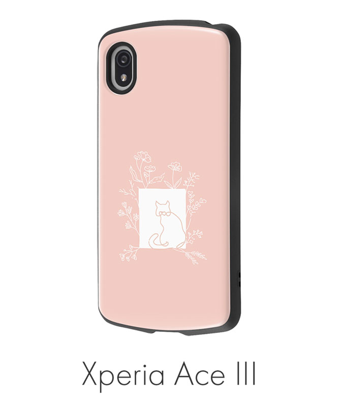 Xperia Ace III 耐衝撃ケース MiA-collection ネコ/グレー IN Xperia Ace III 耐衝撃ケース MiA-collection ネコ/グレー IN