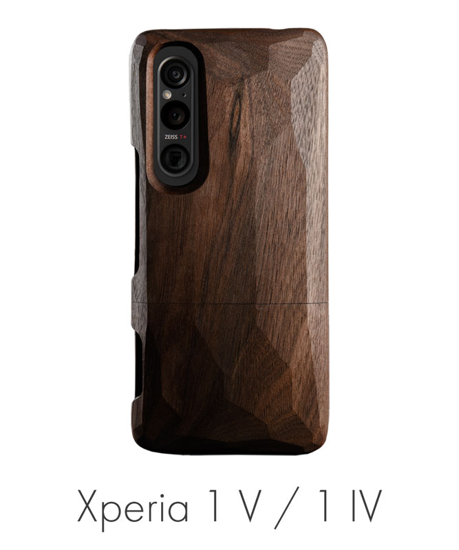 Real Wood Case for Xperia 1 V / 1 IV 平彫 さくら/オイル 平彫 さくら
