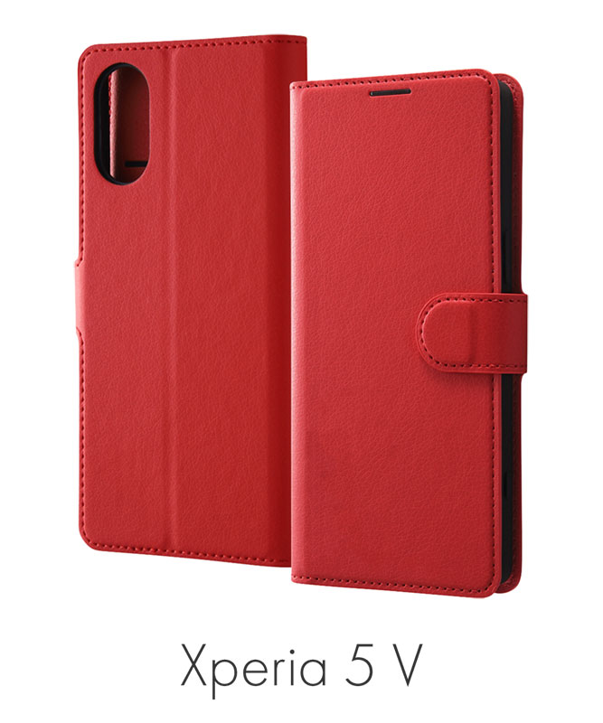 Xperia 5 V Like standard 耐衝撃 手帳型レザーケース シンプル