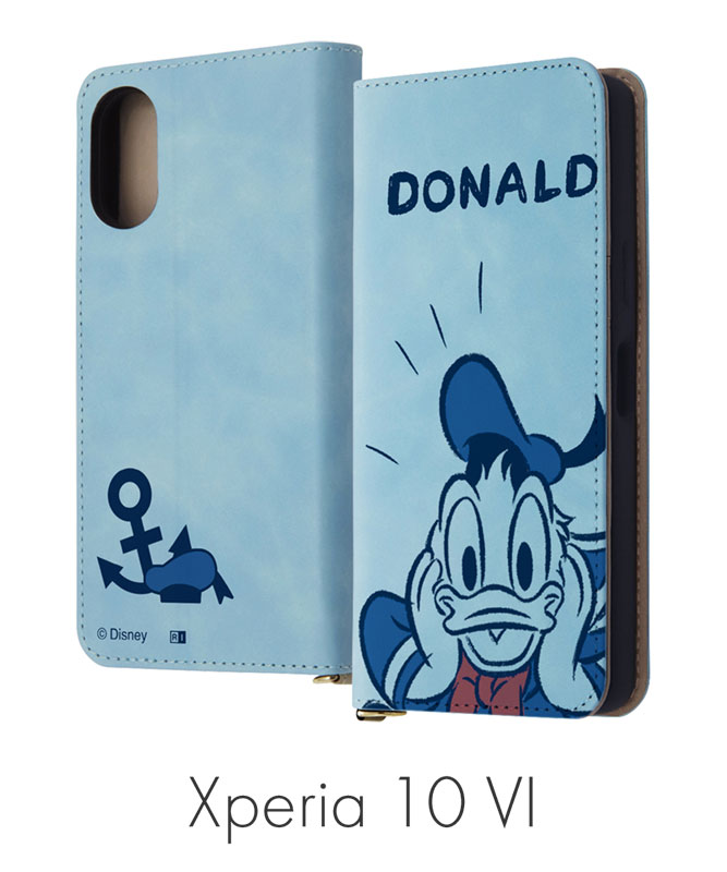 Xperia 10 VI / ディズニー / 手帳型レザーケース Raffine / ミッキー
